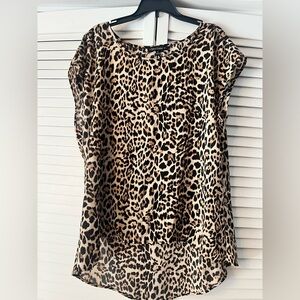 Leopard Print Juniors Blouse